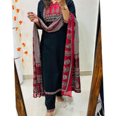 Pure fine Cotton fabric   Kurti with Pant with cotton 100-100 Dupatta*
Size: *M/38, L/40, XL/42, XXL/44,XXXl/46*
*Fabric: *Heavy Cotton*
*Work-Hand Sequence and tasal work*
